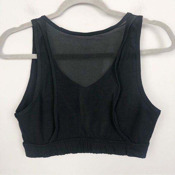 ALPHALETE | Black Mesh Back Sports Bra White Graphic Women’s Size Medium - Picture 5 of 7